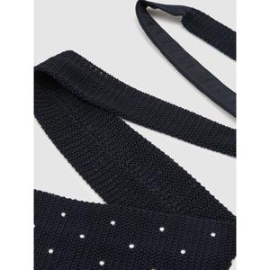 REISS Punto Spot Silk Knitted Pin-Dot Tie